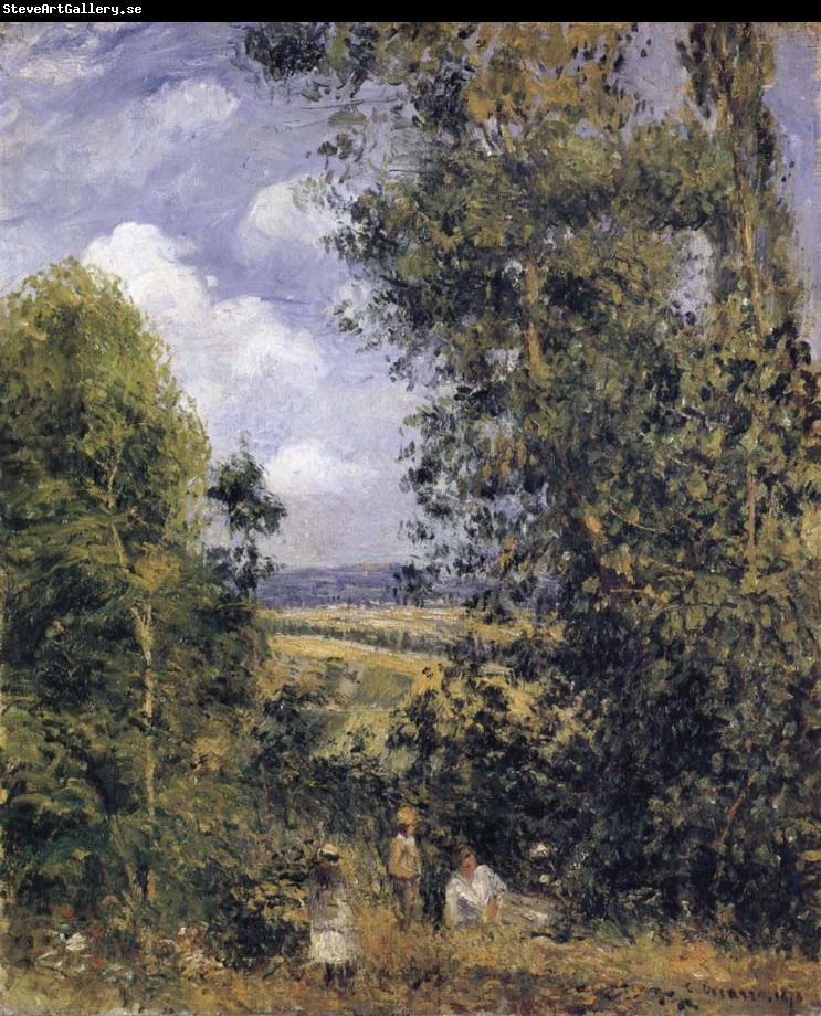 Camille Pissarro Resting beneath the trees,Pontoise